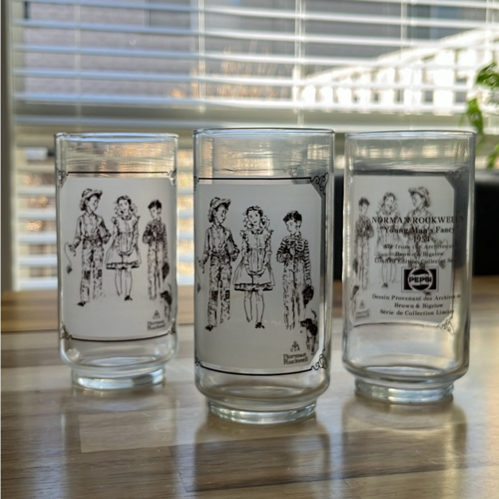 Set of 4 Pepsi - Norman Rockwells limited edition